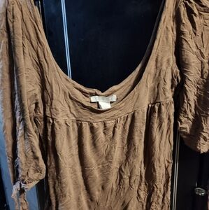 Brown Long-Sleeve Top